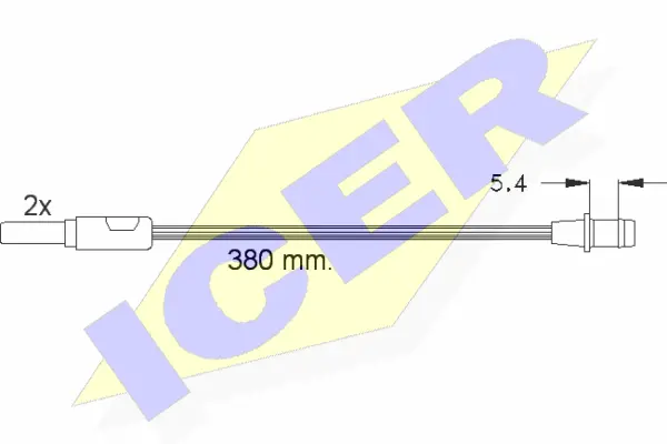 Warning Contact, brake pad wear (610244 E C)