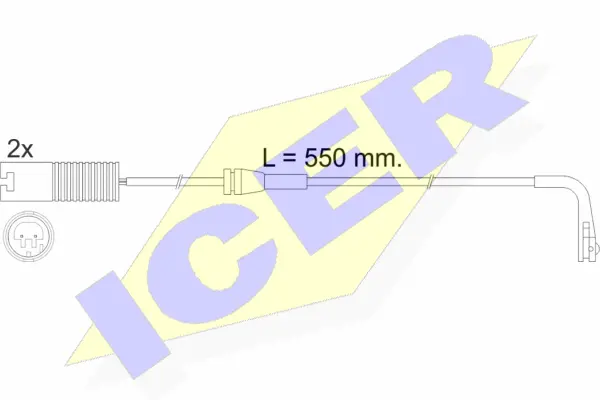 Warning Contact, brake pad wear (610388 E C)