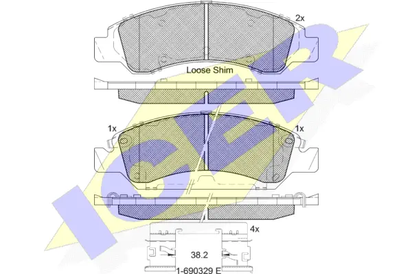 Brake Pad Set, disc brake (182137)
