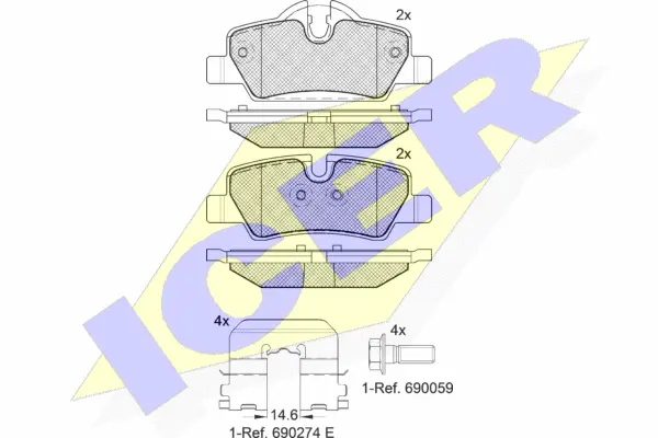 Brake Pad Set, disc brake (182190)