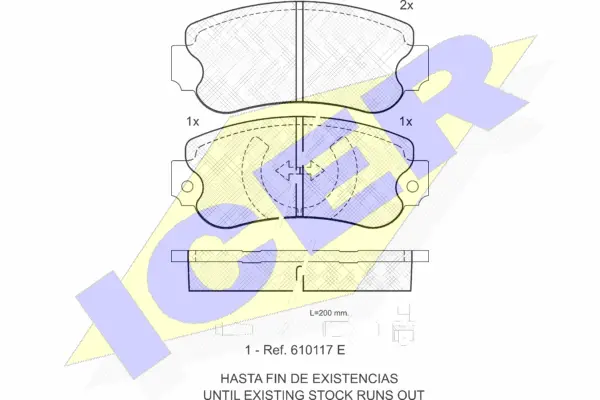 Brake Pad Set, disc brake (180310)