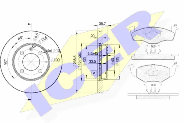 Brake Kit, disc brake (31178-3975)