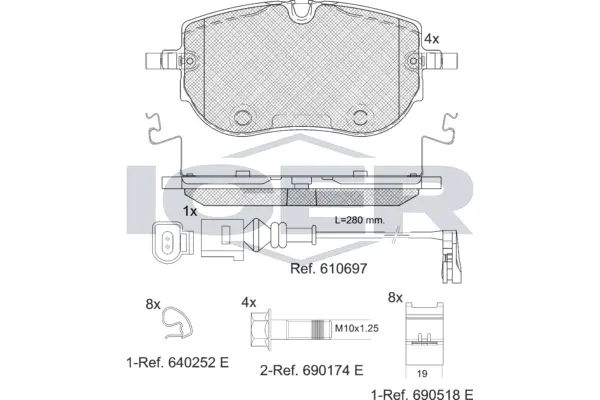 Brake Pad Set, disc brake (182394)