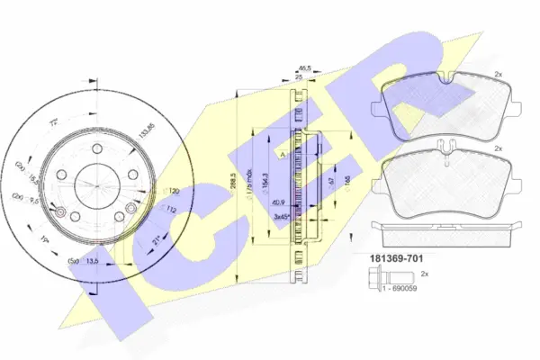 Brake Kit, disc brake (31369-0410)