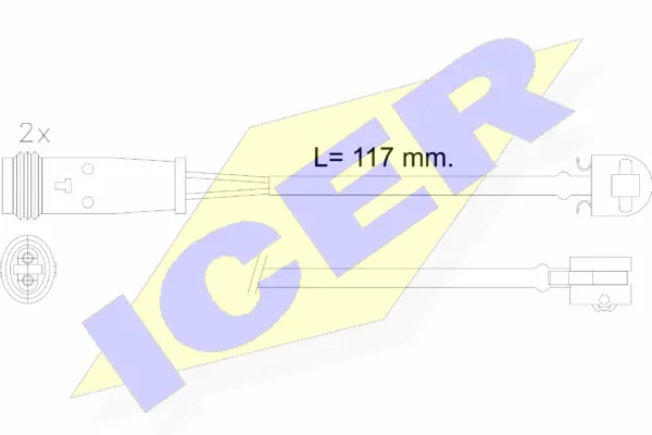 Warning Contact, brake pad wear (610612 E C)