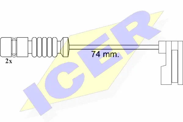 Warning Contact, brake pad wear (610397 E C)