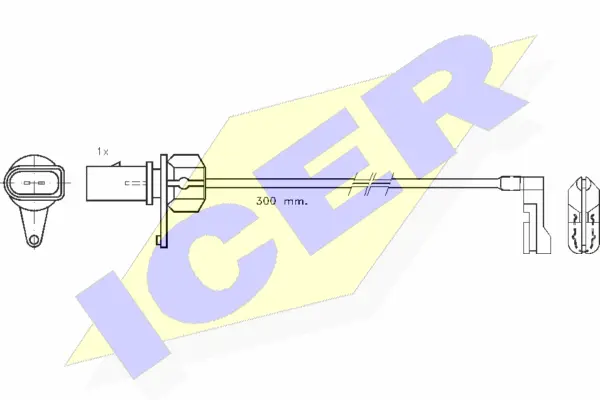 Warning Contact, brake pad wear (610459 E C)