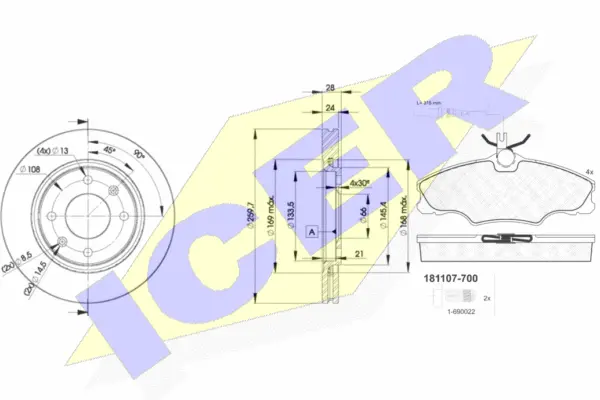 Brake Kit, disc brake (31107-9406)