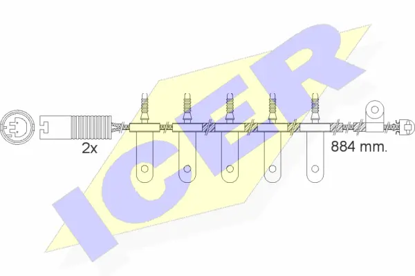 Warning Contact, brake pad wear (610500 E C)