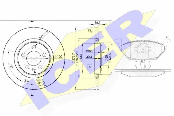 Brake Kit, disc brake (31184-5603)