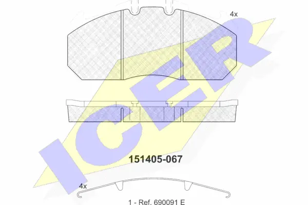 Brake Pad Set, disc brake (151405)