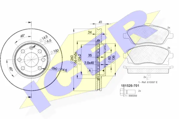 Brake Kit, disc brake (31526-9000)