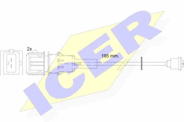 Warning Contact, brake pad wear (610443 E C)