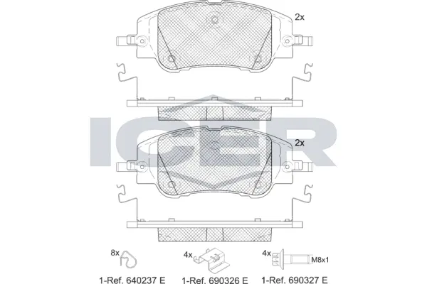 Brake Pad Set, disc brake (182430)