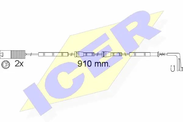 Warning Contact, brake pad wear (610540 E C)