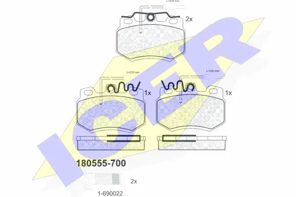 Brake Pad Set, disc brake (180555-700)
