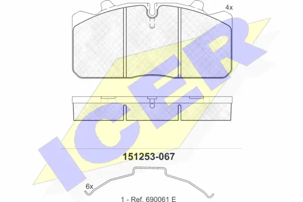 Brake Pad Set, disc brake (151253-067)
