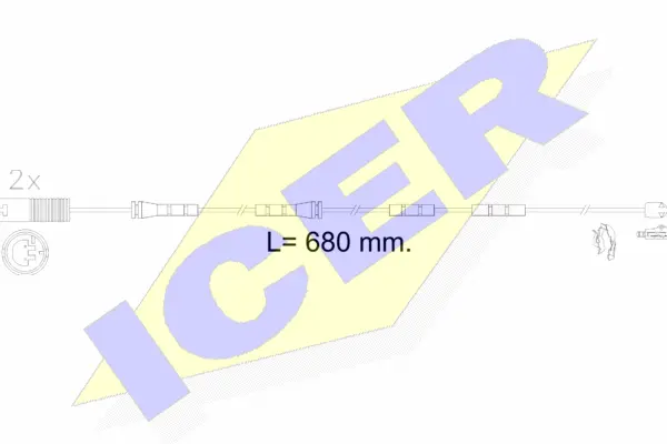Warning Contact, brake pad wear (610606 E C)