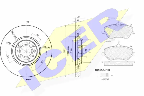 Brake Kit, disc brake (31657-4608)