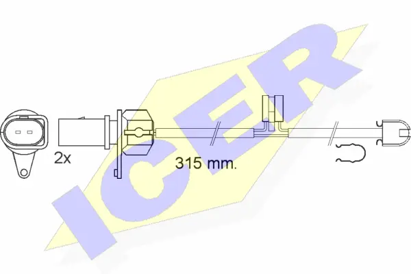 Warning Contact, brake pad wear (610569 E C)