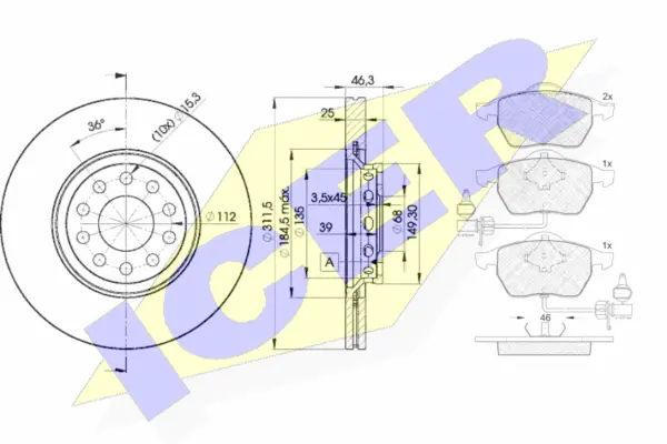Brake Kit, disc brake (31362-4065)