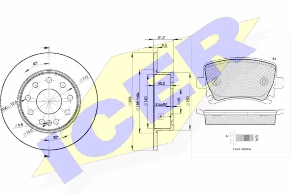 Brake Kit, disc brake (31600-5616)