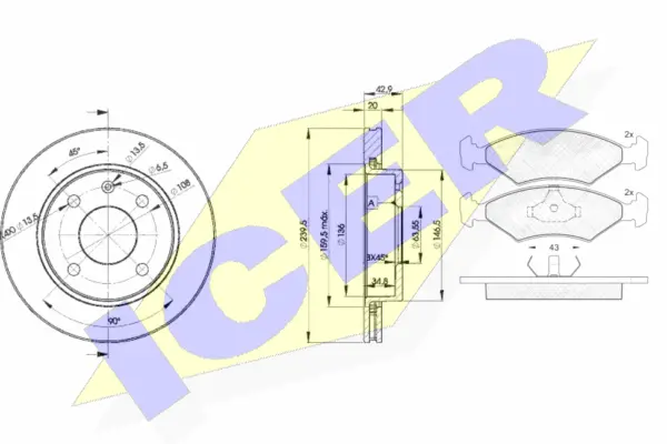 Brake Kit, disc brake (30329-1064)