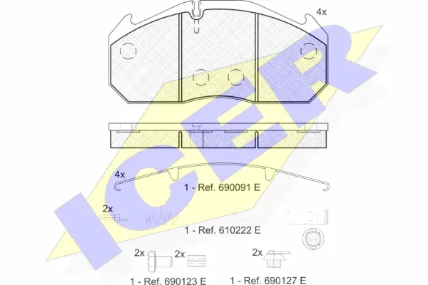 Brake Pad Set, disc brake (151040-110)