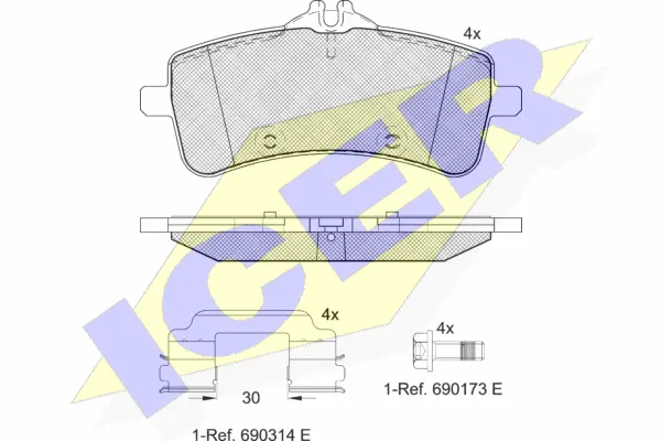 Brake Pad Set, disc brake (182218)