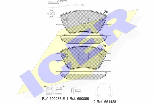 Brake Pad Set, disc brake (181444-208)