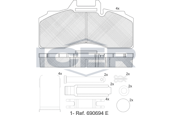 Brake Pad Set, disc brake (152046-066)
