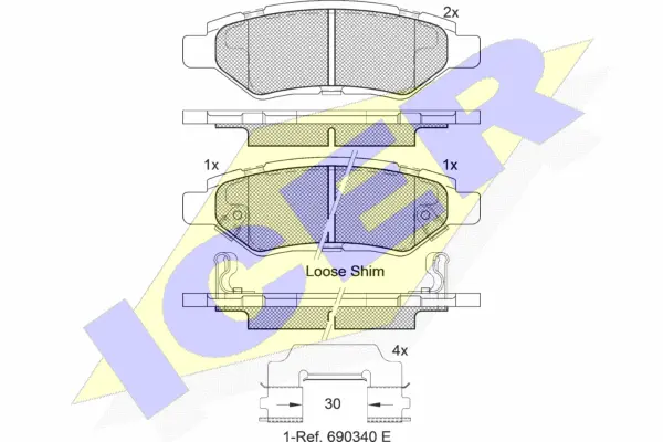 Brake Pad Set, disc brake (182142)