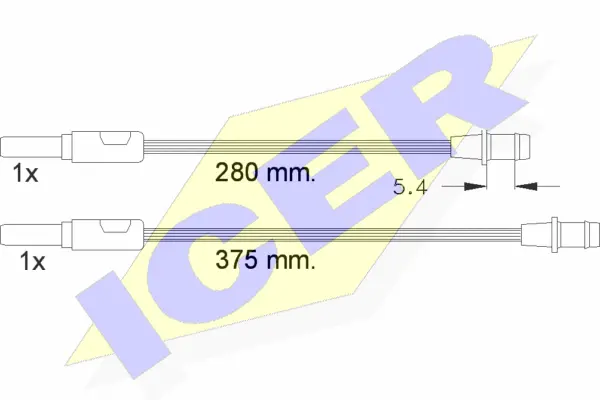 Warning Contact, brake pad wear (610261 E C)