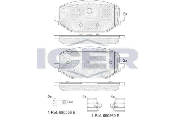 Brake Pad Set, disc brake (182438)