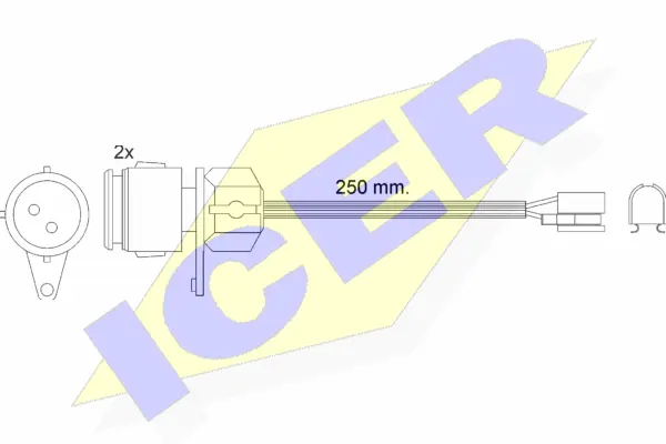 Warning Contact, brake pad wear (610237 E C)