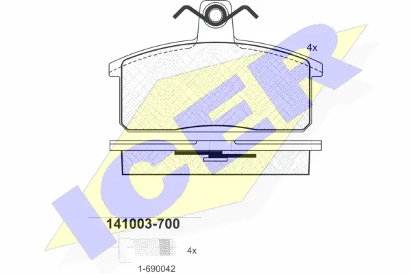 Brake Pad Set, disc brake (141003-700)