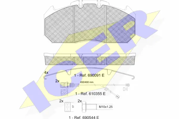 Brake Pad Set, disc brake (151405-122)