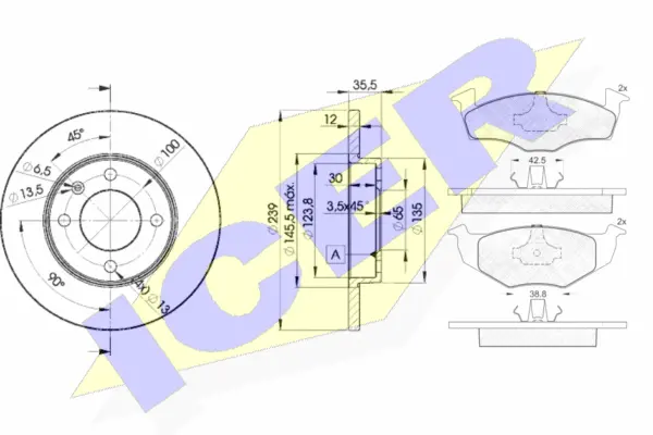 Brake Kit, disc brake (31119-3300)