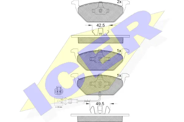 Brake Pad Set, disc brake (181349-396)