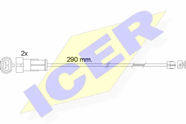 Warning Contact, brake pad wear (610468 E C)