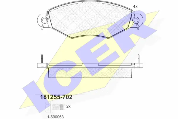 Brake Pad Set, disc brake (181255-702)