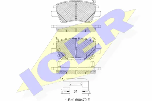 Brake Pad Set, disc brake (182311)