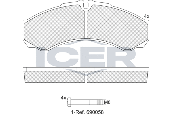 Brake Pad Set, disc brake (LM1208)