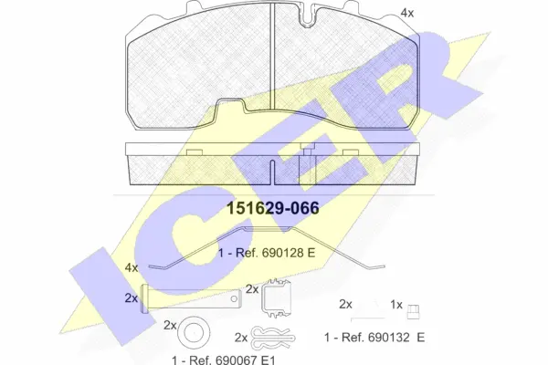 Brake Pad Set, disc brake (151629)