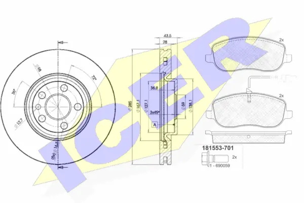 Brake Kit, disc brake (31553-4678)