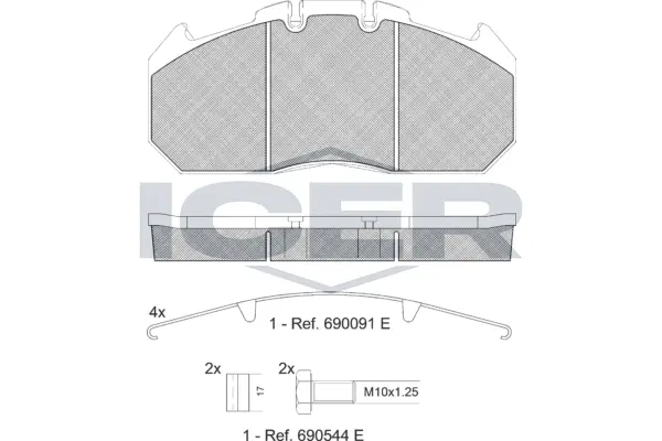 Brake Pad Set, disc brake (151405-066)