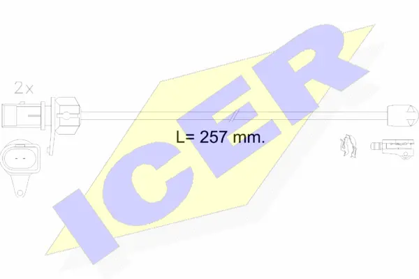 Warning Contact, brake pad wear (610609 E C)