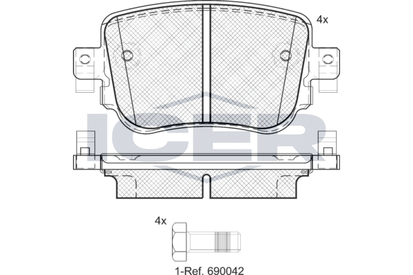 Brake Pad Set, disc brake (EV2152)
