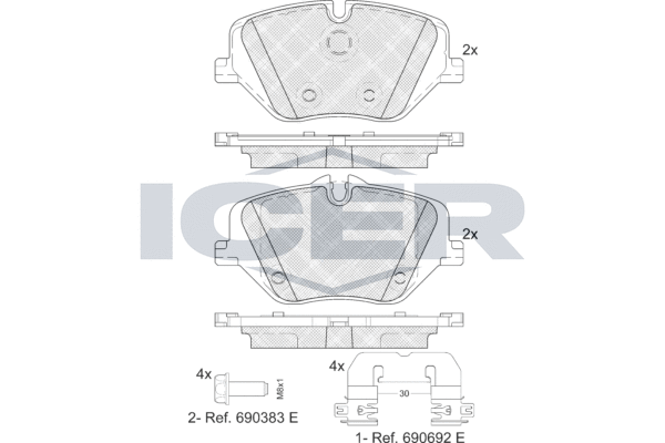 Brake Pad Set, disc brake (182468)