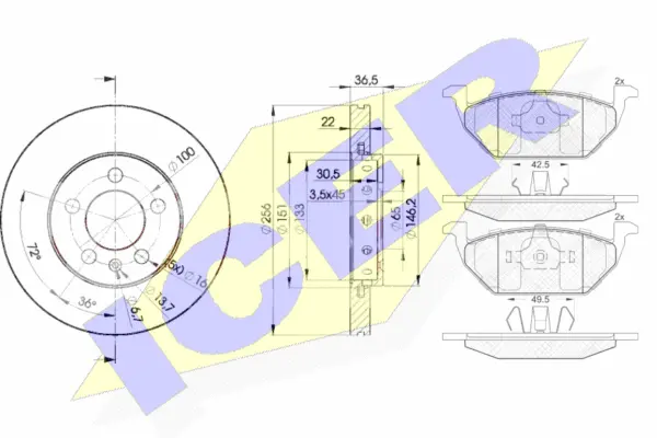 Brake Kit, disc brake (31338-5602)